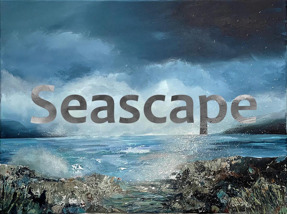 sea crashing on rocks - link to seascape gallery