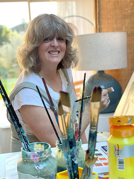 artist Wendy Merry in her studio